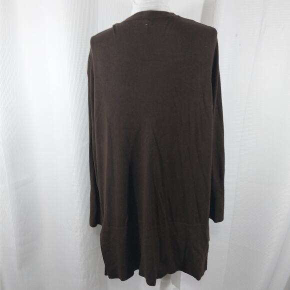 NWT! WORTHINGTON! ESPRESSO BROWN RIBBED KNIT DUSTER CARDIGAN SWEATER! SZ XL - Picture 5 of 10